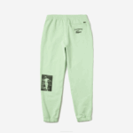 Men Lacoste V0ZN1136 Green HEE LIVE Heritage Print Cotton Fleece Jogging Pants - Image 6