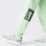 Men Lacoste V0ZN1136 Green HEE LIVE Heritage Print Cotton Fleece Jogging Pants - Image 8