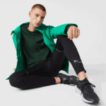 Men Lacoste V0ZN1137 Black White MYJ SPORT Leggings
