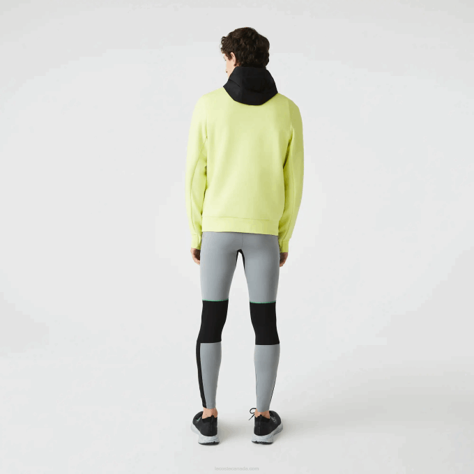 Men Lacoste V0ZN1139 Grey Chine Black White S1Y SPORT Leggings - Image 3