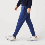 Men Lacoste V0ZN1140 Blue Chine HJD Slim Fit Heathered Cotton Blend Tracksuit Pants - Image 4