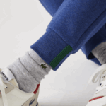 Men Lacoste V0ZN1140 Blue Chine HJD Slim Fit Heathered Cotton Blend Tracksuit Pants - Image 6