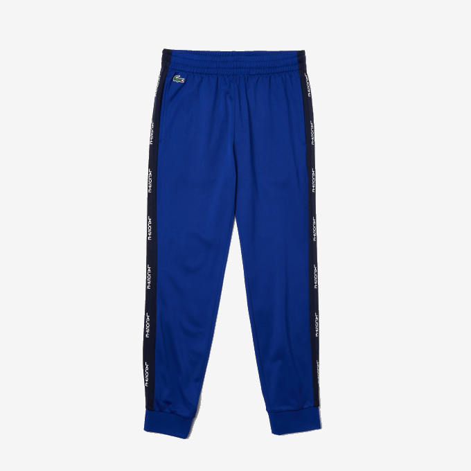 Men Lacoste V0ZN1141 Navy Blue White 1MT SPORT Pique Jogging Pants - Image 1