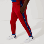 Men Lacoste V0ZN1142 Red Blue White ZT4 SPORT Pique Jogging Pants - Image 2