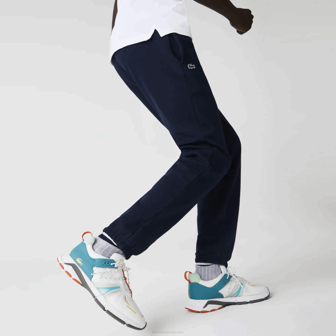 Men Lacoste V0ZN1151 Navy Blue 166 SPORT Tennis Fleece Trackpants - Image 2