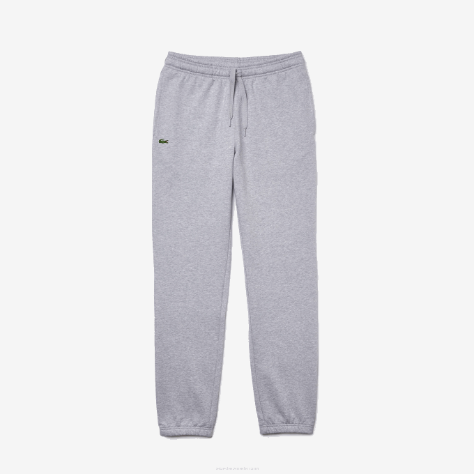 Men Lacoste V0ZN1152 Grey Chine CCA SPORT Tennis Fleece Trackpants - Image 4