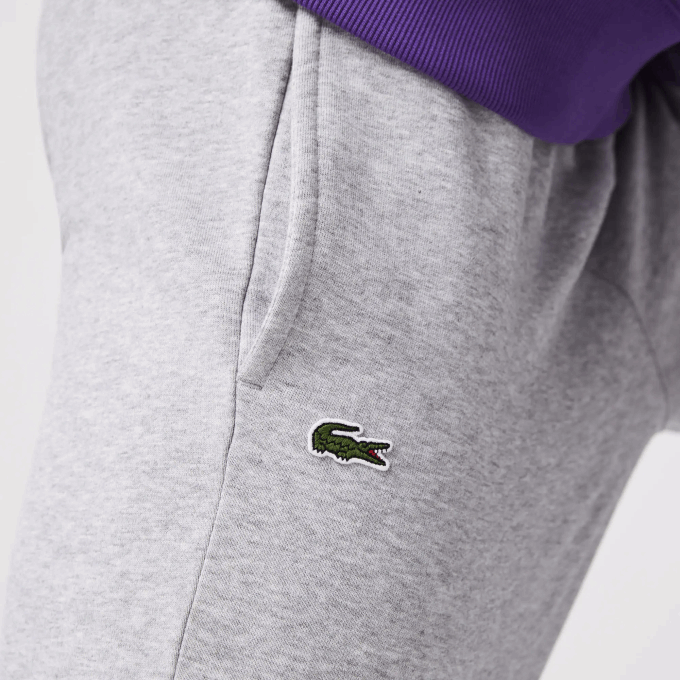 Men Lacoste V0ZN1152 Grey Chine CCA SPORT Tennis Fleece Trackpants - Image 6