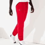 Men Lacoste V0ZN1153 Red 240 SPORT Tennis Fleece Trackpants - Image 2
