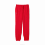 Men Lacoste V0ZN1153 Red 240 SPORT Tennis Fleece Trackpants - Image 4