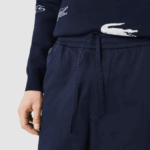 Men Lacoste V0ZN1164 Navy Blue 166 Stretch Cotton Jogging Pants - Image 6
