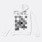 Men Lacoste V0ZN1165 White 001 LIVE x Minecraft Loose Fit Fleece Hoodie - Image 6