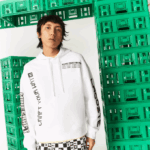 Men Lacoste V0ZN1165 White 001 LIVE x Minecraft Loose Fit Fleece Hoodie - Image 8