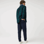 Men Lacoste V0ZN1168 Navy Blue 166 Pennants L Badge Fleece Tracksuit Pants - Image 3