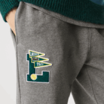 Men Lacoste V0ZN1169 Grey Chine 1VQ Pennants L Badge Fleece Tracksuit Pants - Image 2