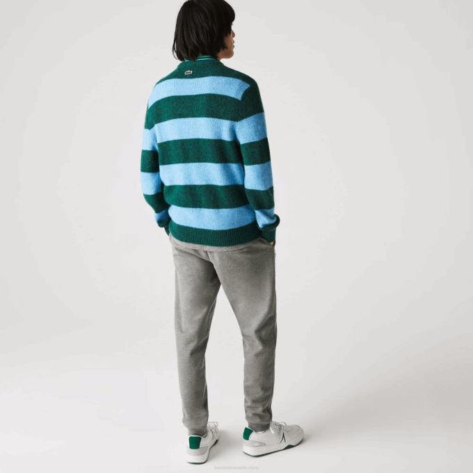 Men Lacoste V0ZN1169 Grey Chine 1VQ Pennants L Badge Fleece Tracksuit Pants - Image 3