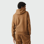 Men Lacoste V0ZN1176 Brown Z0W Kangaroo Pocket Fleece Zipped Sweatshirt - Image 3