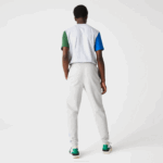 Men Lacoste V0ZN1179 Grey Chine Blue Green HKB Colorblock Cotton Fleece Blend Jogging Pants - Image 3