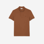 Men Lacoste V0ZN117 Light Brown LFA Smart Paris Stretch Cotton Pique Polo - Image 3