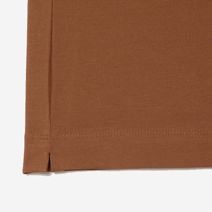 Men Lacoste V0ZN117 Light Brown LFA Smart Paris Stretch Cotton Pique Polo - Image 4