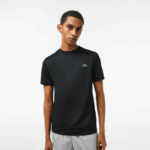 Men Lacoste V0ZN118 Black 031 SPORT Slim Fit Stretch Jersey T-Shirt
