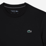 Men Lacoste V0ZN118 Black 031 SPORT Slim Fit Stretch Jersey T-Shirt - Image 5
