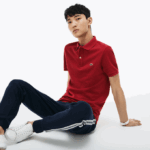 Men Lacoste V0ZN1199 Red PHD Original L.12.12 Slim Fit Polo