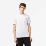 Men Lacoste V0ZN119 White 001 SPORT Slim Fit Stretch Jersey T-Shirt