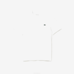 Men Lacoste V0ZN119 White 001 SPORT Slim Fit Stretch Jersey T-Shirt - Image 4