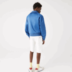 Men Lacoste V0ZN1203 Blue HN8 Crocodile Stand-Up Collar Zippered Jacket - Image 3