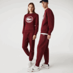 Men Lacoste V0ZN1207 Bordeaux Z7F Organic Cotton Fleece Jogging Pants
