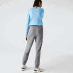 Men Lacoste V0ZN1208 Grey Chine 1VQ Organic Cotton Fleece Jogging Pants - Image 3