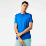 Men Lacoste V0ZN120 Blue KXB SPORT Slim Fit Stretch Jersey T-Shirt