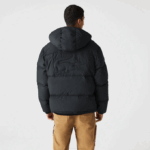 Men Lacoste V0ZN1210 Black 031 Quilted Water-Repellent Jacket - Image 3