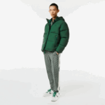Men Lacoste V0ZN1211 Green 132 Quilted Water-Repellent Jacket - Image 2