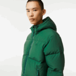 Men Lacoste V0ZN1211 Green 132 Quilted Water-Repellent Jacket
