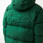 Men Lacoste V0ZN1211 Green 132 Quilted Water-Repellent Jacket - Image 9