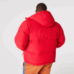 Men Lacoste V0ZN1212 Red 240 Quilted Water-Repellent Jacket - Image 3