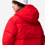 Men Lacoste V0ZN1212 Red 240 Quilted Water-Repellent Jacket - Image 8