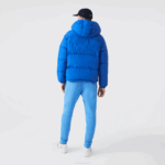 Men Lacoste V0ZN1213 Blue K1Q Quilted Water-Repellent Jacket - Image 3