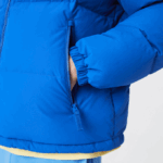 Men Lacoste V0ZN1213 Blue K1Q Quilted Water-Repellent Jacket - Image 4