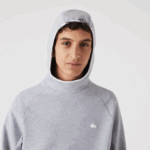 Men Lacoste V0ZN1224 Grey Chine CCA Classic Fit Hooded Sweatshirt - Image 2