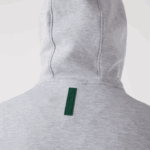 Men Lacoste V0ZN1224 Grey Chine CCA Classic Fit Hooded Sweatshirt - Image 6