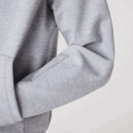 Men Lacoste V0ZN1224 Grey Chine CCA Classic Fit Hooded Sweatshirt - Image 8