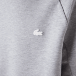 Men Lacoste V0ZN1224 Grey Chine CCA Classic Fit Hooded Sweatshirt - Image 9