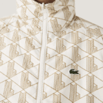 Men Lacoste V0ZN1225 White Beige 7DX Water-Repellent Reversible Jacket - Image 11