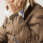Men Lacoste V0ZN1225 White Beige 7DX Water-Repellent Reversible Jacket - Image 9