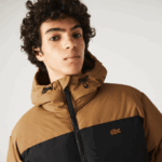 Men Lacoste V0ZN1227 Brown Black Green TPV Quilted Colorblock Water-Repellent Jacket - Image 2