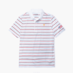 Men Lacoste V0ZN1230 White Navy Blue Red T57 Presidents Cup SPORT Striped Polo