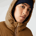 Men Lacoste V0ZN1231 Brown Z0W Quilted Water-Repellent Jacket - Image 2