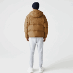 Men Lacoste V0ZN1231 Brown Z0W Quilted Water-Repellent Jacket - Image 5